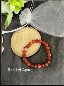 Gemstone Bracelet , Banded Agate
