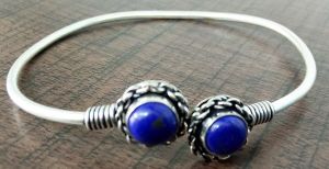 German Silver Bracelet - Royal Blue