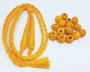 A combo of adjustable Dori and Beads - Mustard yellow