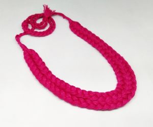 Cotton Dori, (Braided Necklace Cord), Adjustable, Dark Pink