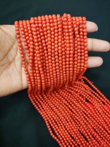 Taiwanese Bamboo Beads, 4mm, Round, Orange