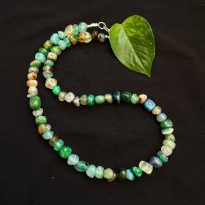 Green Agate Nugget Necklace