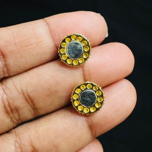 Rhinestone Magnetic Clasp, Gold Finish, 10mm, Sold by 1 piece