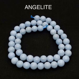 Natural Gemstone Beads, (ANGELITE) 8mm