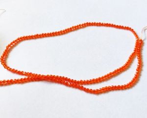 2mm Hydro (Glass) Beads, Round,Bright Orange