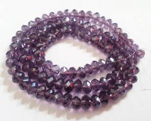 Glass Crystals, Rondelle, 6X4mm, Amethyst, 