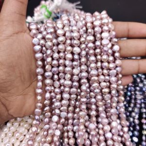 AAA Quality Fresh Water Pearls, Nugget, 5-6mm,Pink(Dark Shade)