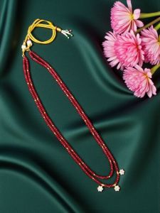 Agate beads in 2 layers with AD flowers