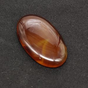 Lace/Banded Agate Cabochon, Oval, Honey Brown
