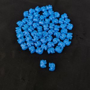 Synthetic Coral Beads, Elephant, Dark Blue, Pack Of 20 Pcs
