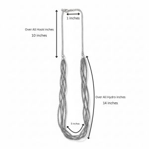 Hydro Beads Necklace, Grey, (Hydro beads 14" + 10 " Micro Gold Chain), Can be inserted into any Large Hole pendant, DIY Set