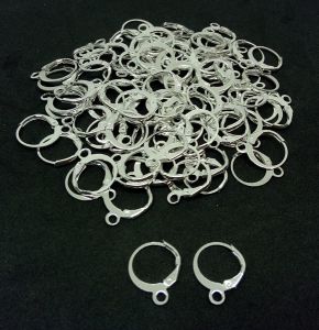 Round Lever back with closed loop, Antique silver, pack of 10 pairs