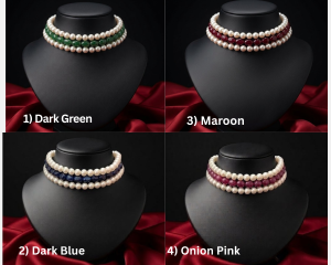 
Navrabeads Swarovski Replica Pearls with Quartz Beads Choker | Jewellery Styling Choker
