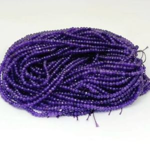 Agate Rondelle, 4x2mm, Dark Violet
