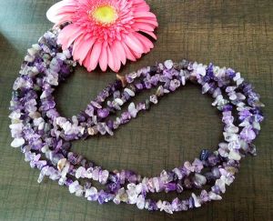 Gemstone Chip necklace - Amethyst