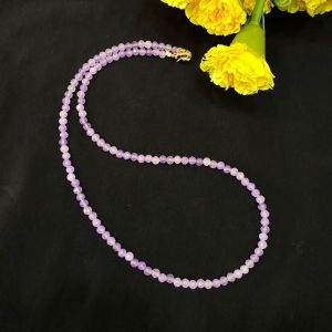 4mm Agate Necklace, Lavender