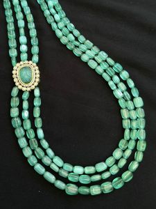 3 Layer Monolisa Beads With Victorian Side Pendant
