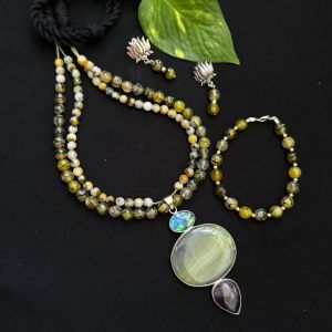 Onyx Pendant With 2 Layer Onyx Beads