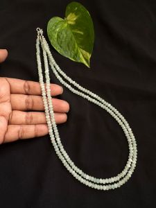 2 Layer Agate Necklace, Light Green
