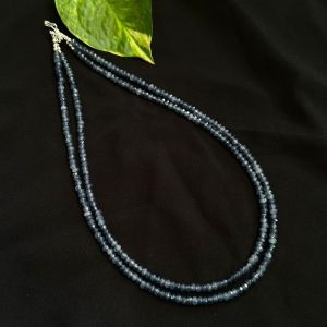2 Layer Agate Necklace, Bluish Grey