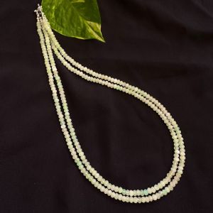 2 Layer Agate Necklace, Light Green Color