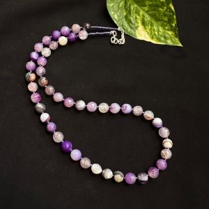 Single Layer Onyx Necklace, Violet