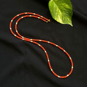 Coral And Pearl Necklace