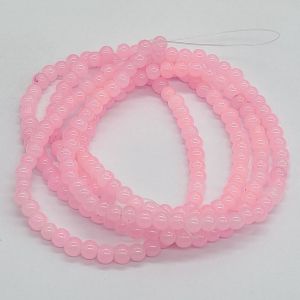Glass Beads, 4mm, Round, Baby Pink