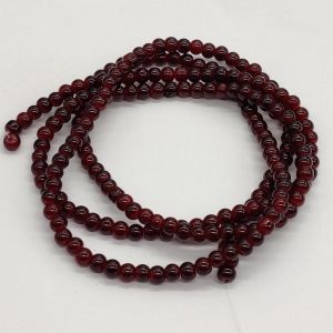 Glass Beads, 4mm, Round, Dark Maroon