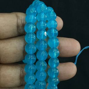 8mm, Glass Beads, Round, Blue