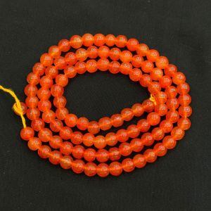8mm, Glass Beads, Round, Orange