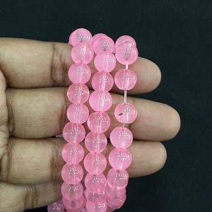 8mm, Glass Beads, Round, Light Pink