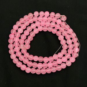 8mm, Glass Beads, Round, Light Pink