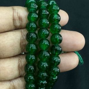 8mm, Glass Beads, Round, Dark Green