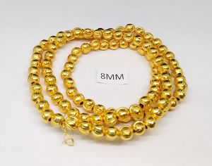 Gold Spacer, Micro Gold Plated, Round, 8mm