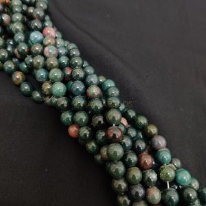 Navrabeads Indian Agate Stone Beads 8mm – 15 Inch String | Approx. 44–48 Beads for Jewellery Making