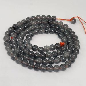 8mm, Glass Beads,Round, Smooth Grey