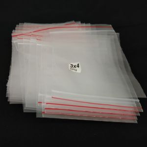 Zip Lock Cover Pouch, 3x4 (Pack Of 100 Pcs)