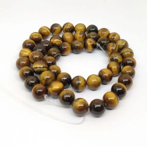 Natural Gemstone Beads, Tiger Eye, 8mm, Round