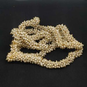 Pearl Loreals, 3mm With Gold Finish, Microplated, Pack Of 500 Gms