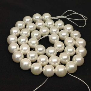 Shell Pearls,10mm, Round, whitish cream