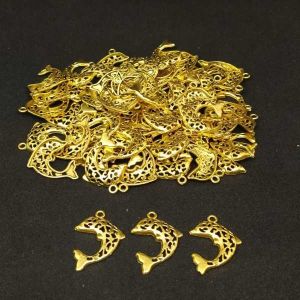 Antique Gold Charms, (Dolphin), Pack Of 25grms