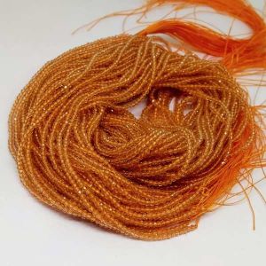 2mm Hydro (Glass) Beads, Round, Orange pack of 5 strings