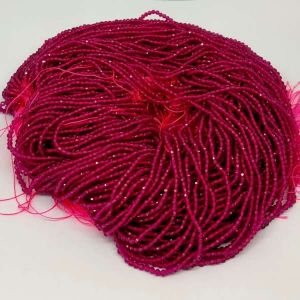 2mm Hydro (Glass) beads, round, dark pink Pack Of 5 Strings