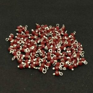 Loreals, Crystals 3mm, Maroon, Pack Of 100 Pieces