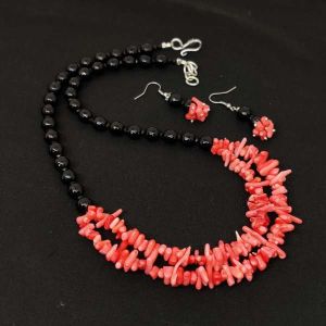 Coral Reefs With Black Glass beads