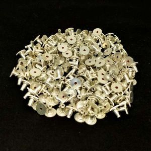 Back Stoppers, Silver finish, Pack of 10 Pairs