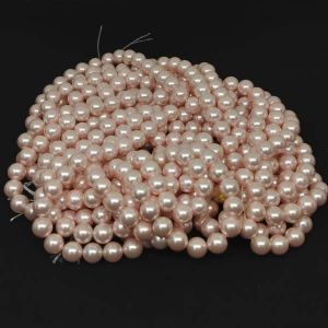 Shell Pearl, 8mm, Round, Rose Gold Pink