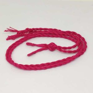 Cotton Rope (Dori), 18" Long (Adjustable), Dark Pink