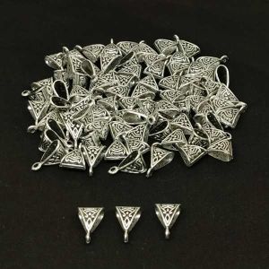 Bail, Antique Silver, Triangular